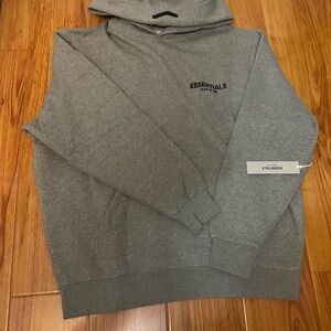 Essentials Dark Oatmeal Hoodie Size M